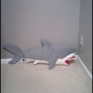 A stuffed animal shark